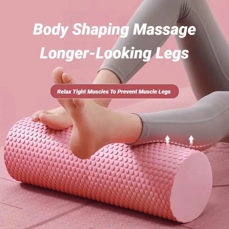 PEAK™Hexagonal Yoga Roller: Round EVA Foam Cylinder for Pilates & Enhanced Home Workouts (Diameter 9.5cm, Length 29.7cm)