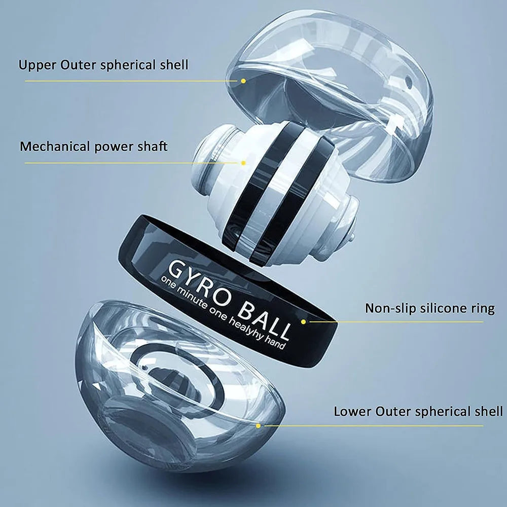 PEAK™Self-Starting Wrist Gyro Ball Power Trainer Forearm Exerciser - Wrist Strengthening Device for Arm And Finger Muscle Training