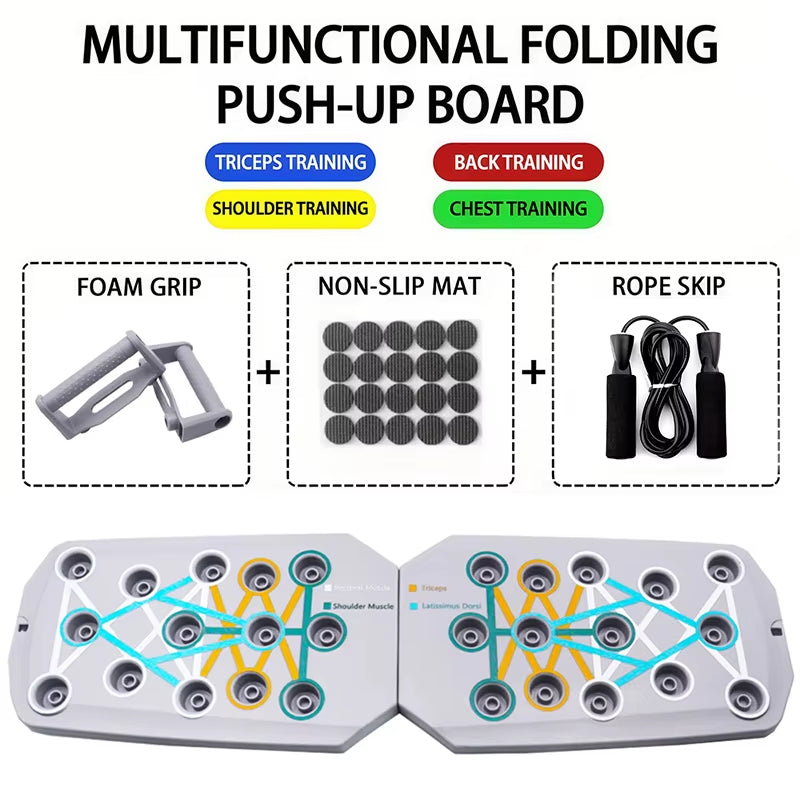 Ultimate Portable Push-Up Board Set - Multifunctional Fitness Equipment for Total Body Training!